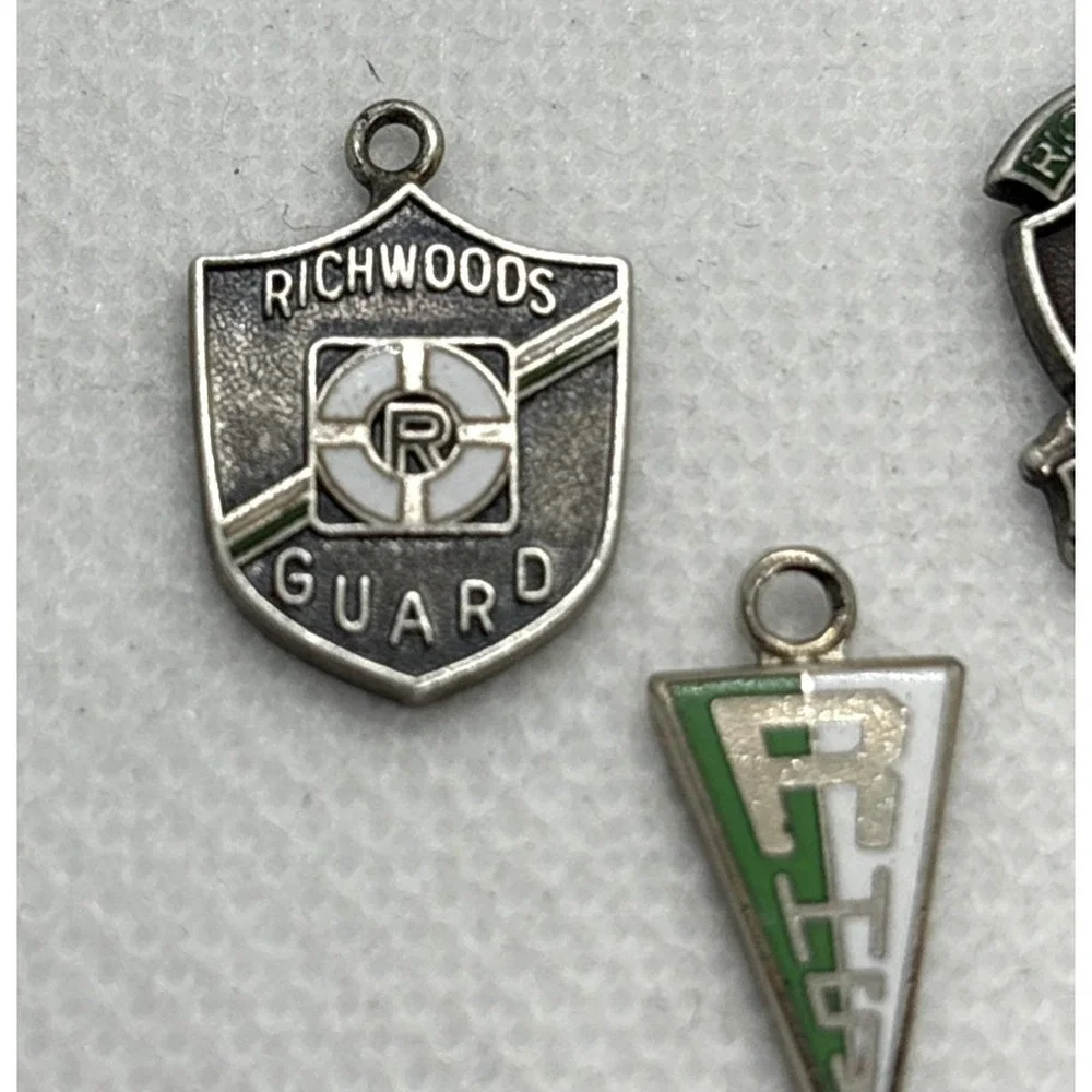 Vintage‎ Richwoods High SchooI Illinois Lot 3 Charm Pendant Sterling 925 Silver